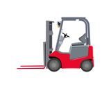 Fototapeta  - Vector illustration of a red loader on a white background.