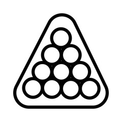 Sticker - billiard balls equipment line icon