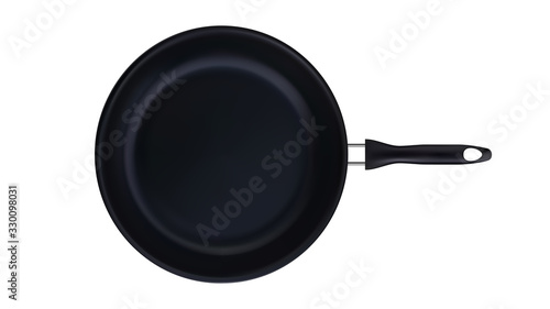 Cuadros en Lienzo Frying Pan Teflon Kitchenware Top View Vector