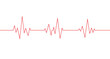 © Alano Design - Red heartbeat line icon. Pulse Rate Monitor. Vector illustration.