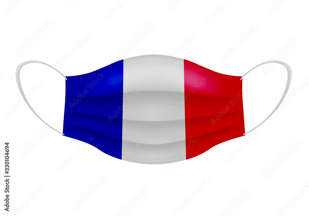 France Flag Mask France Flag Mask