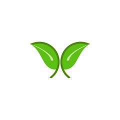 Wall Mural - Green Leaf logo design vector