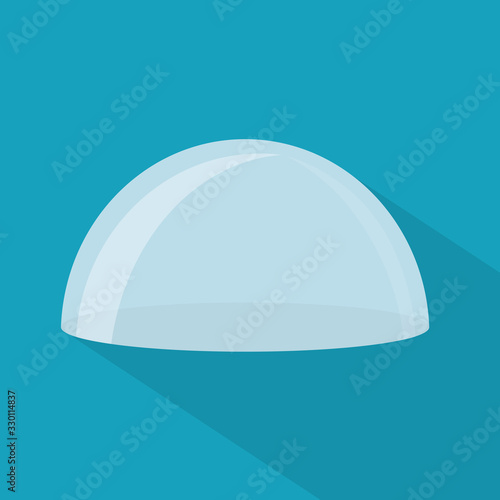 Cuadros en Lienzo transparent glass dome icon- vector illustration