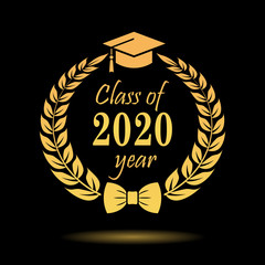 Wall Mural - Gold emblem class of 2020