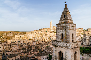 Canvas Print - Sunset at Sassi di Matera, Basilicata, Italy