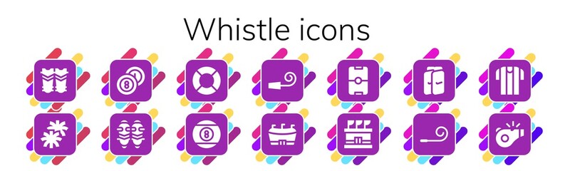 Wall Mural - whistle icon set