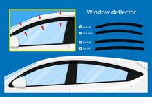 Car Side Window Deflector Accessories Racing Part