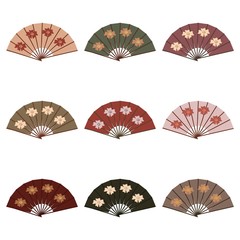 Wall Mural - set with fans on white background 