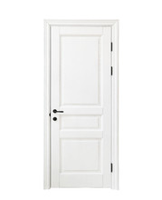 Wooden White Door On A Light Background