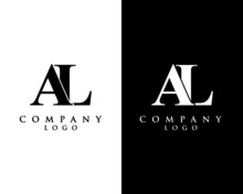 Al, La Modern Initial Logo Design Vector, With White And Black Color That Can Be Used For Any Creative Business.