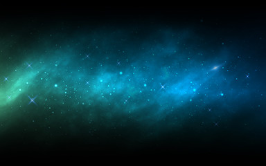 space background. milky way with colorful stars. realistic blue nebula. cosmic backdrop with stardus