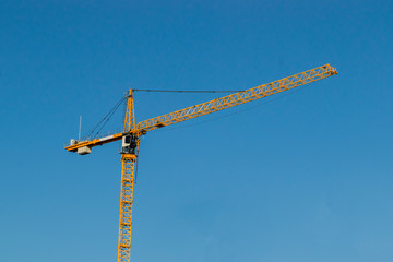 crane against blue sky