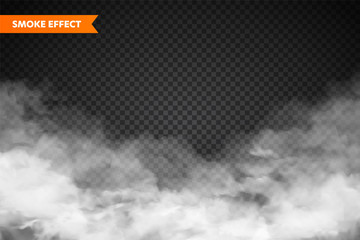 realistic fog, mist effect. smoke isolated on transparent background. vector vapor in air, steam flo