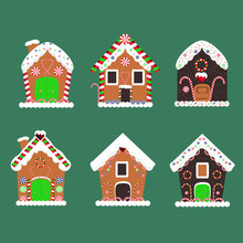 Christmas Gingerbread House Vector Illustration