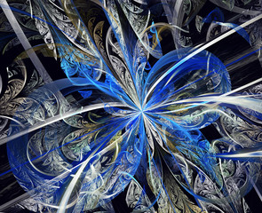 Wall Mural - Abstract color dynamic background with lighting effect. Fractal art
