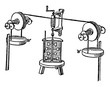 Joule's Experiment, vintage illustration.