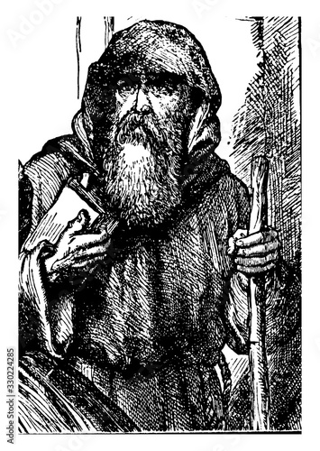 Fotografía Friar Lawrence, vintage illustration