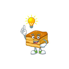 Canvas Print - Baklava mascot character design with have an idea cute gesture