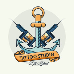 Canvas Print - anchor tattoo studio image artistic