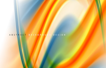 Abstract background - fluid color gradient waves, with dynamic motion line effect. Vector Illustration For Wallpaper, Banner, Background, Card, Book Illustration, landing page