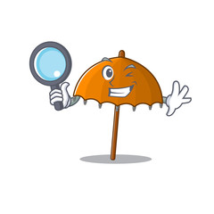 Sticker - Orange umbrella in Smart Detective picture character design