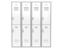Metal Lockers. Two Level Compartment