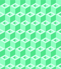 Green pattern cube background