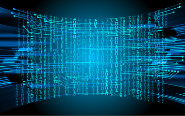 blue cyber circuit future technology concept background