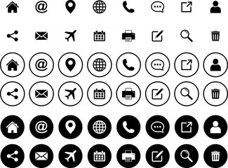 Website icon set, Web icon Set, symbol vector