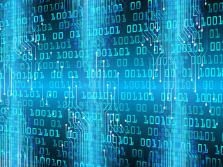 blue cyber circuit future technology concept background