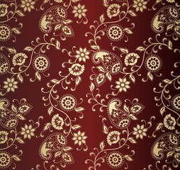  traditional paisley floral pattern , textile , Rajasthan, India	