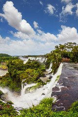 Canvas Print - The fantastic roaring Iguazu Falls