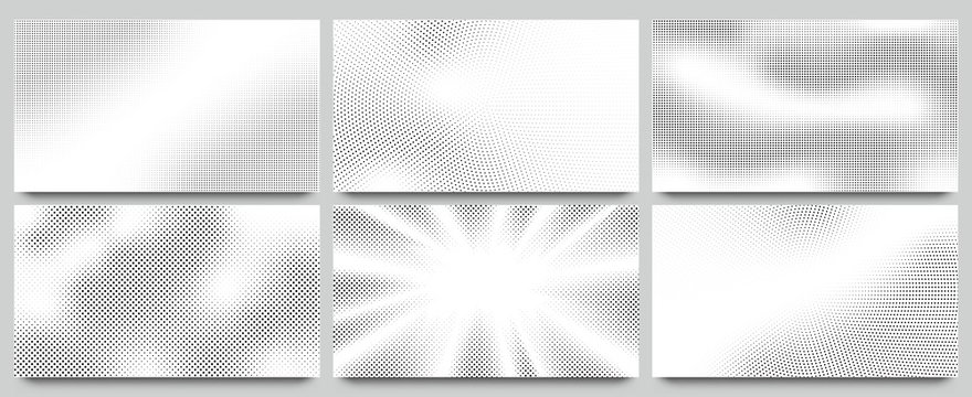 abstract halftone background. wavy dots pattern, twisted dotted pattern and pop art or comic texture