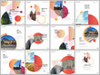 © xenia_design - Brochure layout of square format covers design templates for square flyer leaflet, brochure design, report, presentation, magazine cover. Simple design background with circles, geometric round shapes.