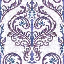  Vector Seamless Border In Victorian Style. Vector Vintage Floral Seamless Pattern Element.