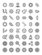 Microorganism and Virus vector, line icon set