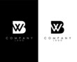 Initial Letters BW, WB abstract company Logo Design vector