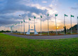 Abuja City Gate at sunset