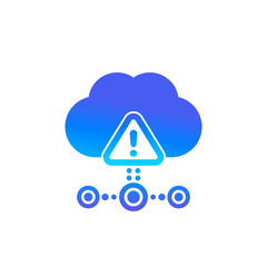 Sticker - warning icon with cloud, hosting error