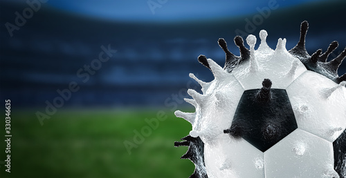 Coronavirus impact football Poster Mural XXL