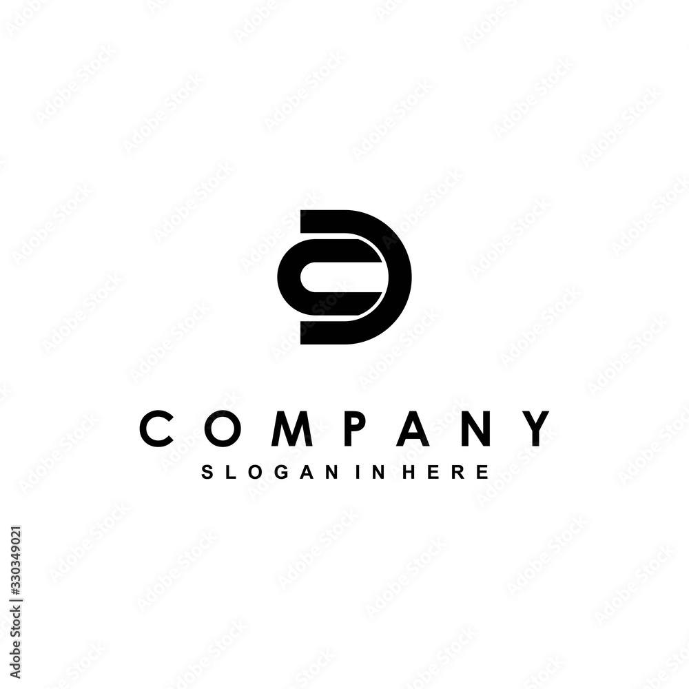 DC CD Initial Logo Design . Modern Minimalist Letter Logo for Business ...