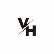 © Gariss - Logo Monogram Slash concept with Modern designs template letter VH