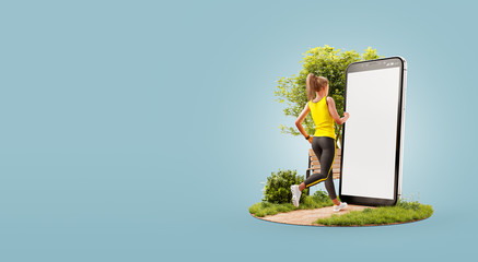Unusual 3d illustration smart phone application