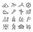 Hiking And Camping Icons