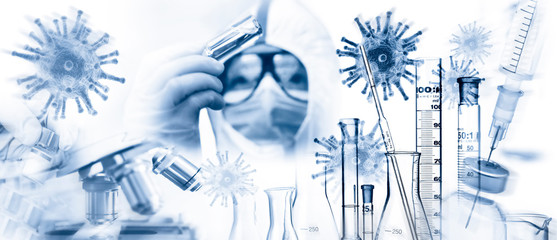 Wall Mural - research against the coronavirus