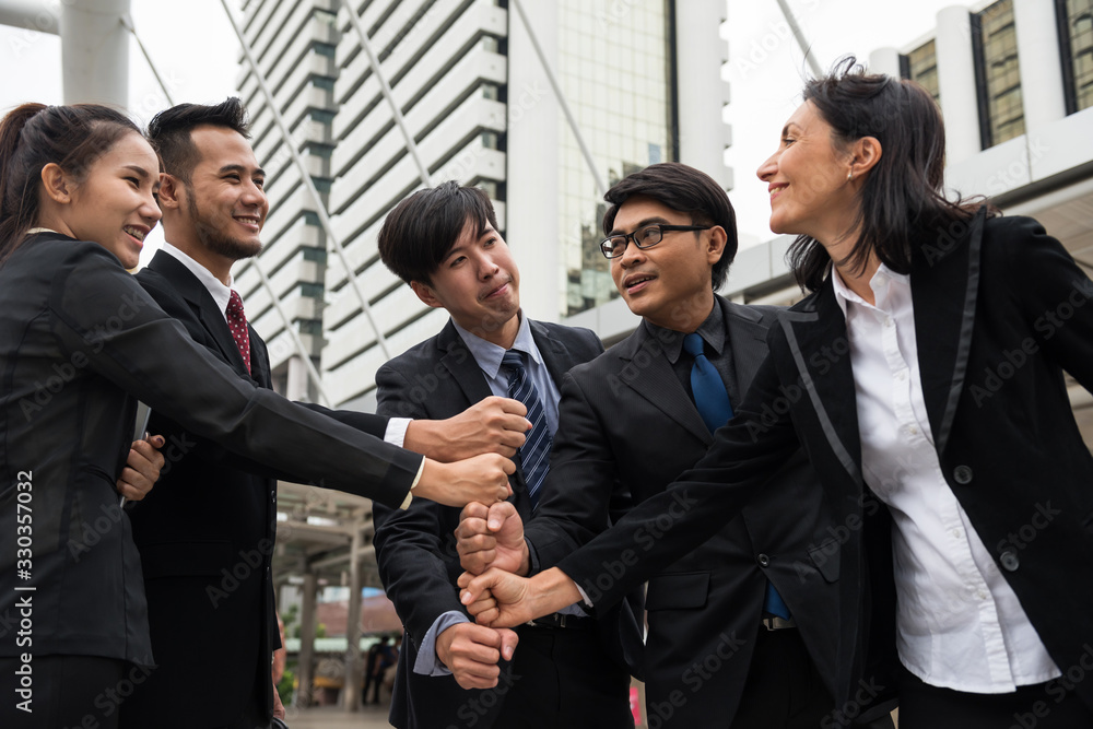 Team Work Stack Business team stack hands for teamwork synergy Stock Photo | Adobe Stock