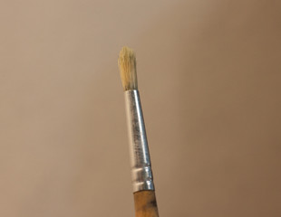 large brush on a white background. artists ' tools