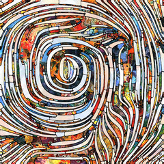 Wall Mural - Toward Digital Stained Glass