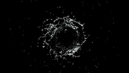Poster - Super slow motion of rotating water in twister shape. Filmed on high speed cinema camera, 1000 fps.