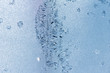 © Cynthia - Crystal ice condensation patterns on a frosty glass window pane